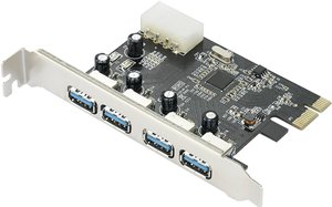 Karta PCI Express renkforce 4 Port USB 3.0 PCI-Express Karte - 4x zewnętrzne Karta kontrolera USB 3.2 Gen 1 Renkforce RF-4821054 4 porty PCIe