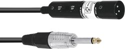 Przejściówka Omnitronic 30225085 [1x złącze męskie XLR 3 pin - 1x złącze męskie jack 6,3 mm (mono)] 0.30 m