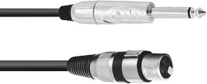 Przejściówka Omnitronic 3022516M [1x złącze żeńskie XLR 3 pin - 1x złącze męskie jack 6,3 mm (mono)] 2.00 m