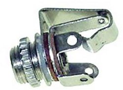 Złącze męskie jack 6,35 mm TRU COMPONENTS 1559776, CuZn, niklowany, złącze żeńskie do wbudowania, 1 szt.