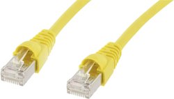 Kabel LAN Telegärtner L00000A0076, 1 szt., RJ45, CAT 6a, S/FTP, 0.50 m, żółty