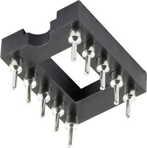 TRU COMPONENTS  Podstawka pod układy scalone Wymiary siatki: 2.54 mm, 7.62 mm Ilość styków: 4  1 szt.