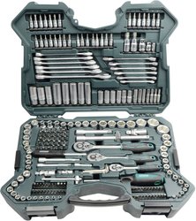 Klucze nasadowe z grzechotką Brüder Mannesmann M98430, 1/4'' (6,3 mm), 3/8'' (10 mm), 1/2'' (12.5 mm), 215 szt.