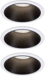 EBL Zestaw Cole Coin 3StepDim rd szt. LED 3x6W 2700K 230V biały/czarny mat/pl Lampa do zabudowy Paulmann Cole Coin 93402 Zestaw 3-elementowy 6 W 460 lm