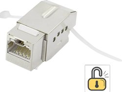 Moduł RJ45 z funkcją blokowania Keystone CAT 6A Renkforce KSV10
