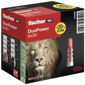 Kołek 2-komponentowy Fischer DUOPOWER 6 x 30 570409 6 mm 120 szt.