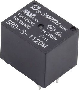Przełącznik PCB 12 V / AC 15 A 1 styk SRD-S-112DM 1 szt.