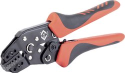 Szczypce zaciskowe z mechanizmem grzechotkowym do tulejek 0,25-6,0 mm² Zaciskarka C.K T3684, 0.25 do 6 mm²