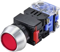 Przycisk TRU COMPONENTS LAS0-L-11/R/12V TC-9428108, 22 mm, 250 V, 5 A, 1 szt.