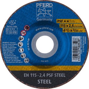 Tarcza tnąca wygięta PFERD PSF STEEL 61740122 115 mm 25 szt.