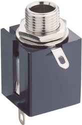 Gniazdo montażowe jack Lumberg KLBPS3, 6.35 mm, 2-pin, stereo