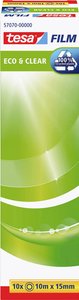 tesafilm® Eco & Clear przezroczysta taśma samoprzylepna — do klejenia przyjaznego dla środowiska Folia samoprzylepna tesa Eco & Clear 57070-00000-01  (D x S) 10 m x 15 mm 10 m 10 szt.