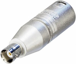 Adapter złącze męskie XLR na złącze żeńskie BNC Neutrik, NA2MBNC