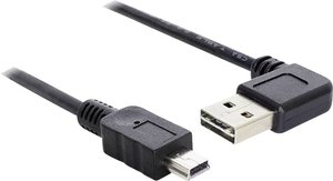 Kabel USB Delock, USB 2.0, Złącze męskie USB-A, Złącze męskie USB Mini-B, 1.00 m