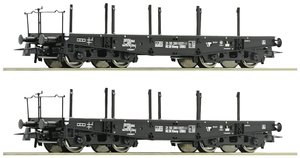 Wagon towarowy Roco 6600031 Zestaw 2 wagonów do przewozu ciężkich ładunków z taboru DR w skali H0