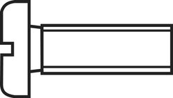 Śruby z łbem walcowym DIN 84 4,8 M2,5 x 10, 100 szt.