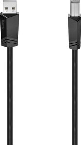 Kabel USB Hama, USB 2.0, Złącze męskie USB-A, Złącze męskie USB-B, 5.00 m