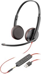 Zestaw słuchawkowy On Ear Plantronics Blackwire C3225 binaural 209747-201 Stereo czarny
