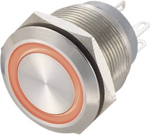 Przycisk wandaloodporny chwilowy TRU COMPONENTS GQ22-11WE/R-G/12V, 1 x wył/(wł), IP67, 1 szt.