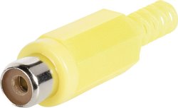 Złącze męskie RCA/Cinch 072210/T BKL Electronic 072210/T złącze żeńskie proste Ilość styków: 2  czerwony 1 szt.