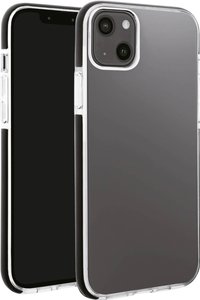 Vivanco Rock Solid Futerał backcase Apple iPhone 13 Mini przeźroczysty, czarny Ładowarka indukcyjna, Odporny na wstrząsy
