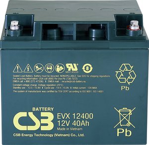 Akumulator ołowiowy CSB Battery EVX 12400 EVX12400-I1, AGM, 12 V, 40 Ah