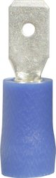 Wtyczka płaska Vogt Verbindungstechnik 393405S Szerokość pokrycia: 4.8 mm Grubość pokrycia: 0.5 mm 180 ° Izolowane częściowo niebieski 1 szt.