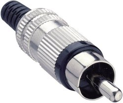 Wtyk cinch Lumberg STO 2, z odgietką, czarny