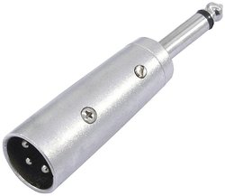 Przejściówka, adapter Omnitronic 30226450 [1x złącze męskie XLR 3 pin - 1x złącze męskie jack 6,3 mm (mono)]