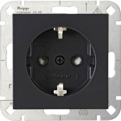 Gniazdo z uziemieniem Płytka przycisku Kopp HK 07 940015008, antracytowy