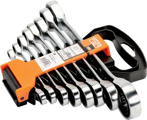 Zestaw kluczy płasko oczkowych z grzechotką Bahco  1320RM/SH8 7 - 24 mm  8 szt.