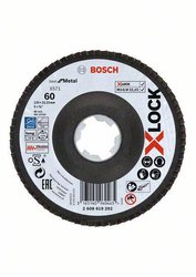 Tarcza listkowa X571 Best for Metal, zagięta, 125 mm, K 120, włókno Tarcza lamelkowa Bosch Accessories 2608619202 1 szt.