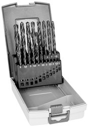 Zestaw wierteł do metalu HSS-R w plastikowej kasecie, 19 sztuk Zestaw wierteł spiralnych Bahco 4515-SET-19 1 zest.