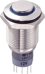 Przycisk wandaloodporny chwilowy TRU COMPONENTS LAS2GQH-11E/B/12V/N/P, 1 x wł/(wł), 1 szt.