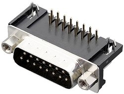 Listwa męska D-Sub encitech DRB-15M-TBG-110 2103-2100-02, rzędy: 2, styki: 15, 90 °, 1 szt.