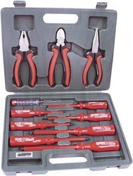 Zestaw szczypiec i wkrętaków do prac elektrycznych, 11 szt. Zestaw szczypiec i wkrętaków do prac elektrycznych, 11 szt