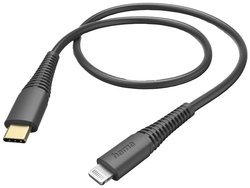Kabel do ładowania USB Hama, USB 2.0, Złącze męskie Lightning, Złącze męskie USB-C®, 1.50 m