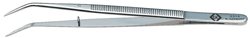 Uniwersalna pęseta 150 mm, końcówki 6-calowe, lekko zaokrąglone, szerokość 15 mm, wygięte Pęseta precyzyjna C.K T2314 150 mm
