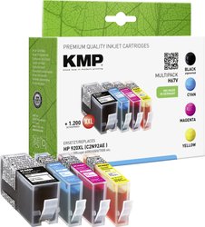 Wkład atramentowy KMP Combo Pack H67V czarny, cyjan, magenta, żółty 1717.0055 atrament KMP H67V 1717,0055, 1 zest.