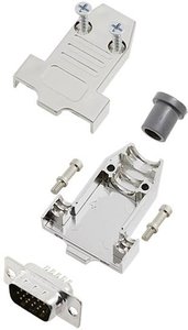Zestaw listew męskich D-Sub TRU COMPONENTS TCDTNT09MHDP15K 7709212, rzędy: 3, styki: 15, 180 °, 1 szt.