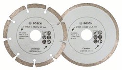 Diamentowa tarcza tnąca 125 mm do materiałów budowlanychi płytek Tarcza diamentowa TS Bosch 2607019484, 125 mm