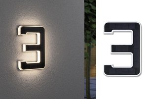 Podświetlany numer domu, solarny Paulmann  79844 0.20 W 20 lm IP44