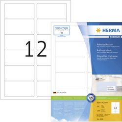 Herma 4666 88.9 x 46.6 mm Papier biały 1200 szt. Herma 4666 88.9 x 46.6 mm biały 1200 szt.