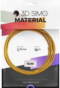 Filament do drukarek 3D 3D Simo 3Dsimo Gold, Średnica filamentu: 1.75 mm, 40 g, złoty