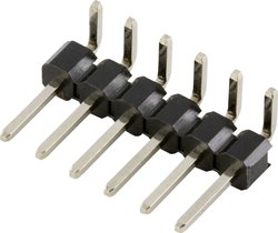 Głowica kołkowa 2,54 mm, kątowa, liczba rzędów: 1 Liczba biegunów w rzędzie: 6 TRU COMPONENTS TC-8596932 Listwa kołkowa, męska, standardowa 1 szt.
