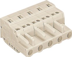 z wypustem kodującym 5-bieg., jasnoszary WAGO 721-205/026-000 gniazdo