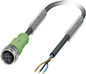Kabel czujników/elementów wykonawczych  Phoenix Contact SAC-3P- 3,0-PUR/M12FS 1694499 Ilość styków: 3 1 szt.
