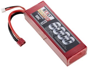 Zestaw akumulatorów do modelarstwa Reely (LiPo) 7,4 V 6000 mAh liczba ogniw: 2 50 C twardy system trójników Pakiet akumulatorów (LiPo) 7.4 V 6000 mAh 50 C Reely Hardcase System złączy T
