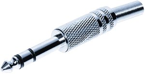 Złącze męskie jack 6,35 mm TRU COMPONENTS 1559779, CuZn, niklowany, złącze męskie proste, 1 szt.