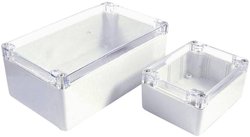 Obudowa instalacyjna Camdenboss, poliwęglan, szaro-biały (ral 7035), przejrzysty, (D x S x W) 120 x 120 x 90 mm, 1 szt.